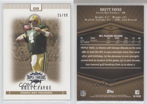 2007 Topps Triple Threads Gold /99 Brett Favre #10 HOF