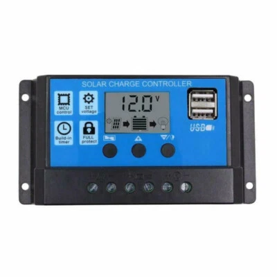 Solar Laderegler 10A PWM Charge Controller 12V 14V auto LCD Solarenergie Home - Bild 1 von 4