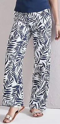 Kaleidoscope Black/White Linen Trousers - size 6 (96R746) - Image 1 of 4