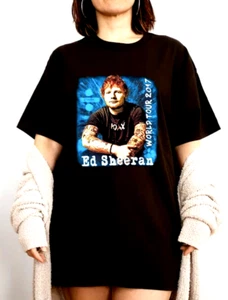 Ed Sheeran 2017 World Tour Black Large T Shirt Unisex Soft New - Picture 1 of 6