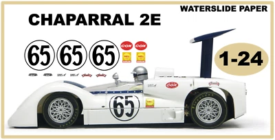decals decals 1/24 CHAPARRAL 2E #65 1966 Waterslide scalex slot - Image 1 of 2