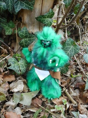 Kreatur Art Puppe Fabelwesen Bär Aufhocker FolkArt Folklore Druckgeist - Bild 1 von 4