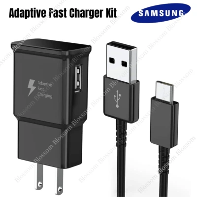 Adaptive Fast Charger Kit with USB C/Type C Cable Wall Block For Samsung Android - Image 1 of 4