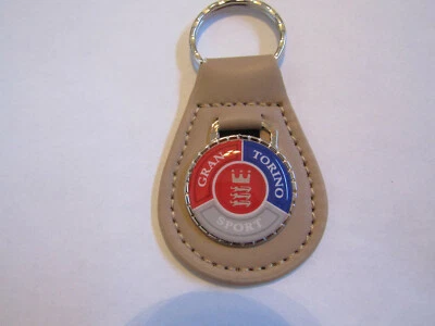 Ford Gran Torino Sport 1972 1973 1974 1975 nuevo cuero llavero nuevo beige Foto 1 de 2