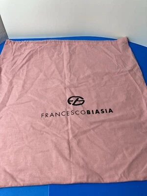 Francesco BIASIA Rosa Cordón Bolsa para el Polvo Cubierta Cartera Bolso de Mano 23.5" x 24" Usado en Excelente Condición Foto 1 de 4