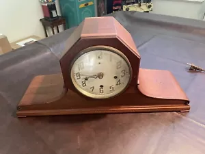 Beautiful Walnut Tambour New Haven (Mantle) Clock Co With New Quartz Movement - Picture 1 of 6