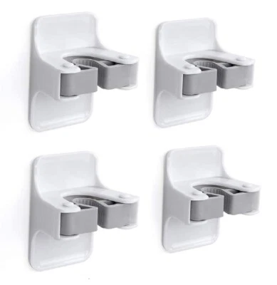 Paquete de 4 soportes para fregona escoba de montaje en pared - estante de agarre autoadhesivo para hogar/garaje Foto 1 de 4
