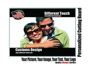 Tabla de cortar de vidrio personalizada con caja de regalo 8" x 11" envío gratuito - Imagen 1 de 6