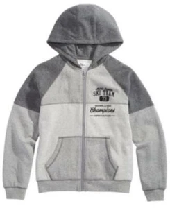 Epic Threads Boy Gray Ski Team Champ Kangaroo pocket Zip Up Hoodie  $55 TINI {&} - Picture 1 of 2