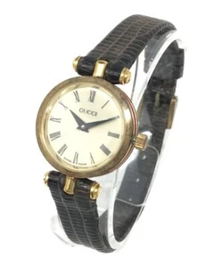 GUCCI Old Sherry Line Quartz Women's Watch White Dial Analog Round From Japan - Picture 1 of 10