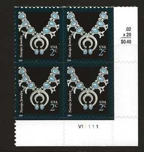 US Scott #3750, Plate Block #V111111 2004 Jewelry 2c FVF MNH Lower Right - Picture 1 of 1
