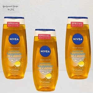 3x 250ml Nivea Duschgel Summer Happiness Sonnencreme Duft hautschützend Vitamine - Bild 1 von 2