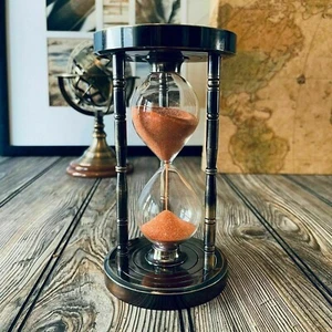 Dekorativer Vintage nautischer Sand Sanduhr Kompass Timer antiker Kompass - Bild 1 von 6