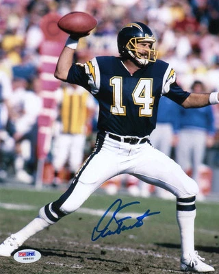 DAN FOUTS SIGNED AUTOGRAPHED 8x10 PHOTO SAN DIEGO CHARGERS PSA/DNA - Image 1 of 2