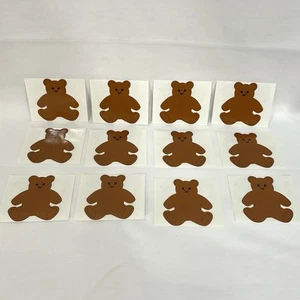 Vintage Mrs Grossman's Large Teddy Bear Sticker Lot of 12 Stickers Perforated - Picture 1 of 3
