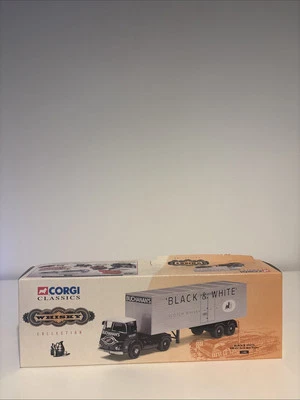 Corgi Classics 11401 Whisky Collection -"BLACK & WHITE" ERF KV Artic Box Trailer - Image 1 of 4