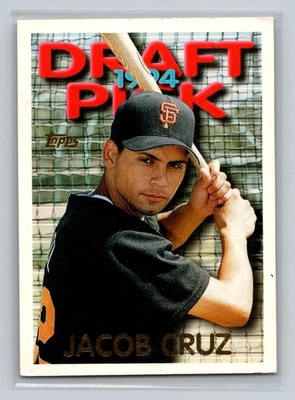 1995 Topps Rookie RC #521 Jacob Cruz San Francisco Giants Baseball Card - Image 1 of 2