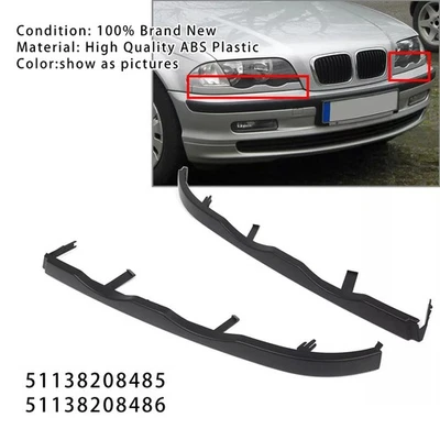 2PCS Front Bumper Headlight Lower Molding Trim Für BMW 3 Series E46 4Door 98-01. - Bild 1 von 4