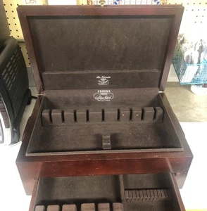 Vintage Eureka Pacific Silbertuch Silberbesteck Holz Kommode mit unterer Schublade SCHÖN - Bild 1 von 10