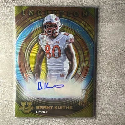 2022-23 Bowman Inception University Gold Foil V1 /50 Brant Kuithe #BIA-BK Auto - Image 1 of 3