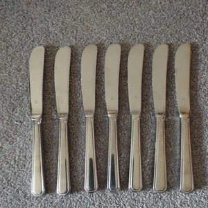 7 WMF Mondial bread and butter small knives art deco style 17cm - Picture 1 of 3