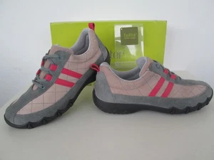 HOTTER LEANNE (STD) LADIES TAULP GREY PINK NUBUCK TRAINERS UK 5.5 EU 38.5 - Picture 1 of 14
