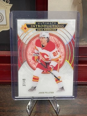 2023-24 UD Ultimate Collection Jakob Pelletier Introductions Rookie 37 /49 RC SP - Image 1 of 2