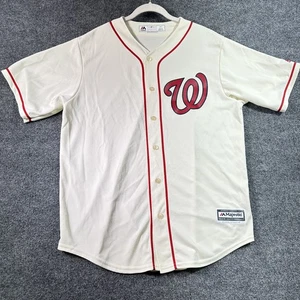 Washington Nationals Jersey Men's Large Beige MLB Baseball Blank Cool Base - Picture 1 of 9