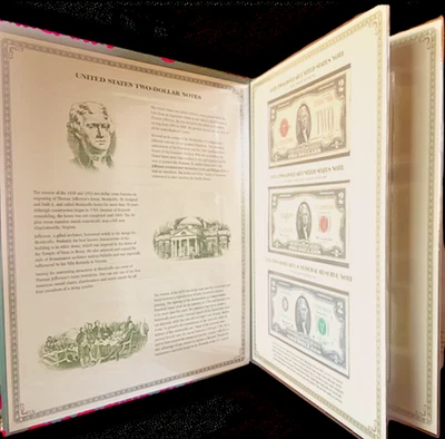 Historic U.S. $2 Notes Folio — 1928–1976 + Uncut Sheet — PCS Stamps & Coins - Image 1 of 4