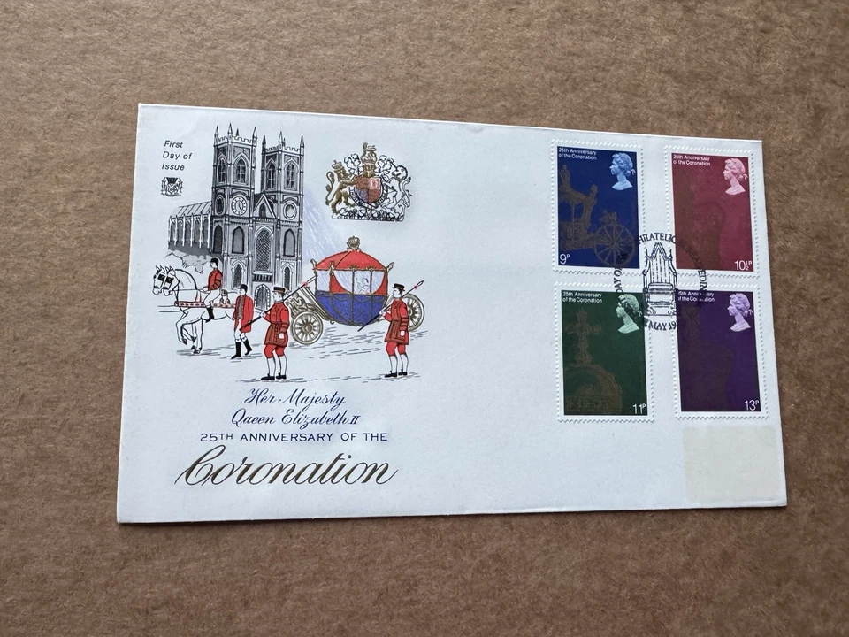 Great Britain 1978 FDC (177) +QEII Coronation 15th Anniv #839-42 +Stuart Cachet - Image 1 of 2