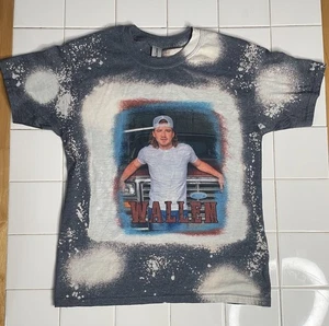 MORGAN WALLEN Youth Medium Shirt Tie Dye Bleach Design Country Music - Picture 1 of 8