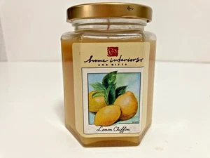 Home Interiors Lemon Chiffon Candle Glass Jar with Lid Retired 1999 New 7.5 oz - Picture 1 of 5