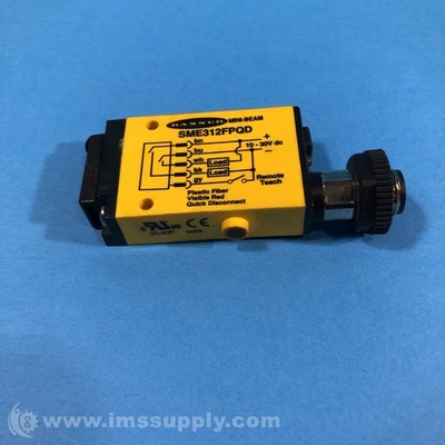 Banner SME312FPQD Photoelectric Sensor, Fiber Optic Sensing USIP - Image 1 of 4