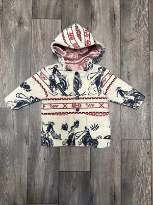 Vintage Kids PENDLETON Wool Blanket Style Jacket Coat Girls S Western Cowgirls - Image 1 of 4