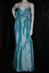 MAGGIE SOTTERO FLIRT  FORMAL GOWN TURQUOISE DRESS SIZE 0 CRUISE PROM PAGEANT NWT - Picture 1 of 5