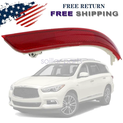 Se adapta a Infiniti QX60 2016-2019 parachoques trasero reflector lado del pasajero derecho Foto 1 de 4