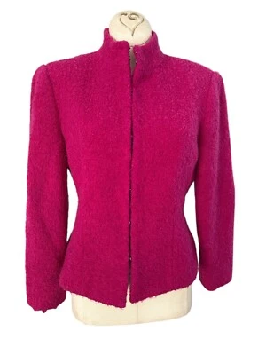 Blazer Carlisle Vintage Rosa Lana Mezcla Mohair Mujer Talla 4 Foto 1 de 4