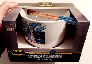 DC COMICS BATMAN 20oz KERAMIK RAMEN SCHÜSSEL mit STÄBCHEN BRANDNEU SCHNELLER VERSAND - Bild 1 von 5