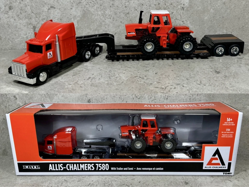 1/64 Allis Chalmers 7580 Semi Set Ertl - Image 1 of 4