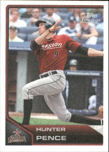 2011 Topps Lineage Cloth Stickers Astros Baseball Card #TCS14 Hunter Pence