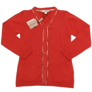 6808F cardigan BURBERRY COTONE CHECK COTONE CACHEMIRE maglia maglione bimba - Picture 1 of 4