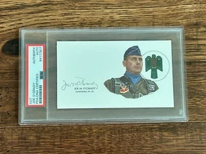 Corte firmado por Joe M. O’Grady con retrato certificado de autenticidad PSA piloto de combate de la Fuerza Aérea de los Estados Unidos - Imagen 1 de 4