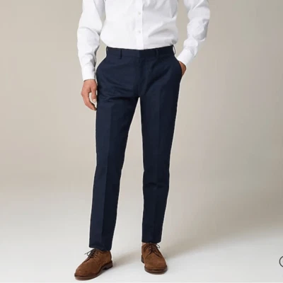 NWOT J. Crew Ludlow Slim-fit suit pant in Italian chino pants 32 x 34 Navy - Image 1 of 4