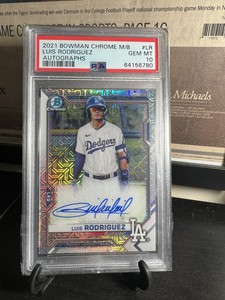 2021 Bowman Chrome Luis Rodriguez Autograph PSA 10 Los Angeles Dodgers