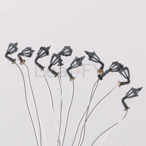 10pcs 1:200 Z Scale 3V Warm White Model Railway Led Lamppost Lamps Wall Lights - Picture 1 of 6