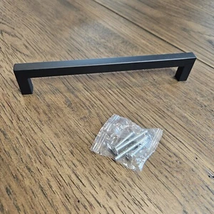 Paquete de 10 tiradores y manijas de gabinete negro mate dorado herrajes de cocina modernos - Imagen 1 de 6