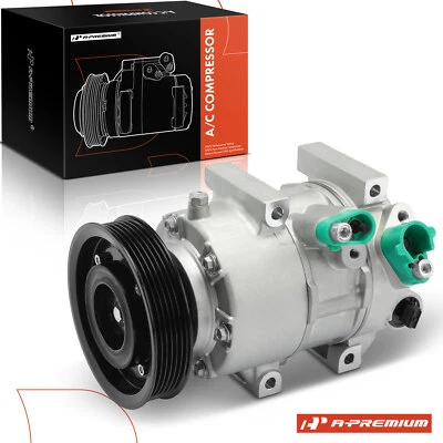 Compresor de aire acondicionado A-Premium con polea de 6 ranuras para Hyundai Tucson 2018 Kia Sportage Foto 1 de 4