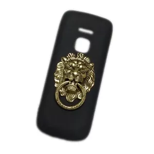 Custodia TPU morbida supporto anello dito testa di leone in metallo 3D per Nokia 225 4G - Foto 1 di 3