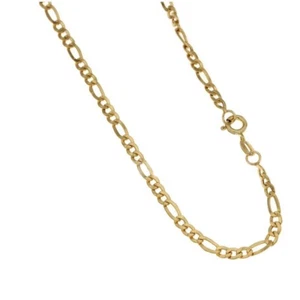 Catena In Oro Giallo 18 Kt 750/1000 Modello 3+1 lucida - Picture 1 of 2