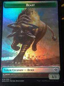 Beast - Soldier token FOIL , Dominaria United , NM ,MTG , FREE SHIPPING - Picture 1 of 4